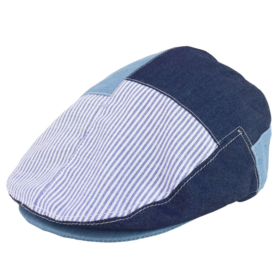 Toddler Boy's Blue Denim Patchwork Ivy Cap with Elastic Back - FREE SHIPPING - Image 1 of 1