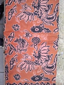 Indonesian hand printed batik fabric 100" by 43" - Picture 1 of 2