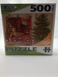 Lang Christmas Bear In Chair 500 Piece Puzzle 24" x 18" Susan Winget New Sealed