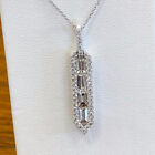 Party Fashion Jewelry Cubic Zircon 925 Silver Necklace Pendant Wedding Gift