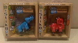 Stikbot Pets Lot of 2 Blue Rhino & Red Elephant (2017).  NEW - Picture 1 of 4