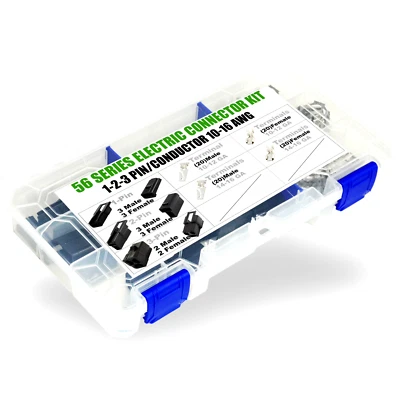 96pcs, Delphi Metri-Pack 56 Series 1-2-3 PIN Connector w/10-16 AWG Kit - Image 1 of 4