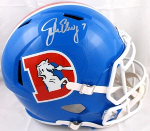 John Elway Autographed Denver Broncos F/S 75-96 TB Speed Helmet-Beckett W Holo - Picture 1 of 7