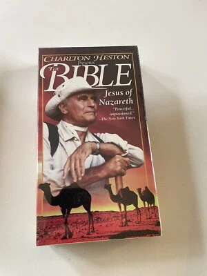 Charlton Heston Presents The Bible "Jesus of Nazareth" VHS New Sealed  - Image 1 of 3