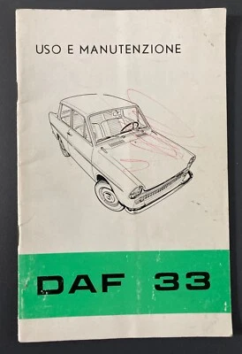 DAF 33 Libretto uso e manutenzione 1971 - Immagine 1 di 4
