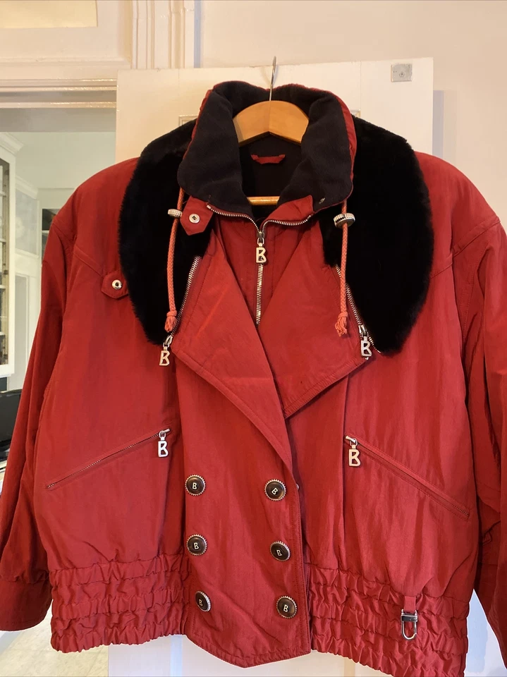 Chaqueta esquí Bogner naranja óxido imitación piel cuello talla 10 Foto 1 de 4