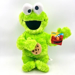 GREEN Sesame Street Cookie Monster 20” Plush ULTRA RARE Stuffed Animal Toy NWT - Picture 1 of 9