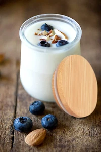 Oui Yogurt Jar Lids Set - Wooden Lids with Silicone Seals, 4 Pack for Storage - Picture 1 of 7
