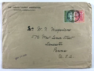1924 Copertina Giamaica The Jamaica Tourist Association Kingston To USA - Foto 1 di 2