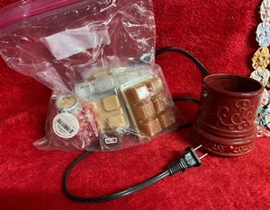 Wachsschmelze Set mit tiefroter Farbe elektrischem Wachspad Ständer Wärmer für Teile & mehr - Bild 1 von 4