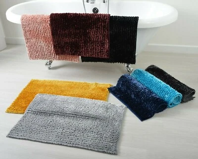 Veludo bobli Chenille Bobble Tapete De Banho Antiderrapante, Deep Pilha, fácil cuidado (50 X 80cm) - Imagem 1 de 4