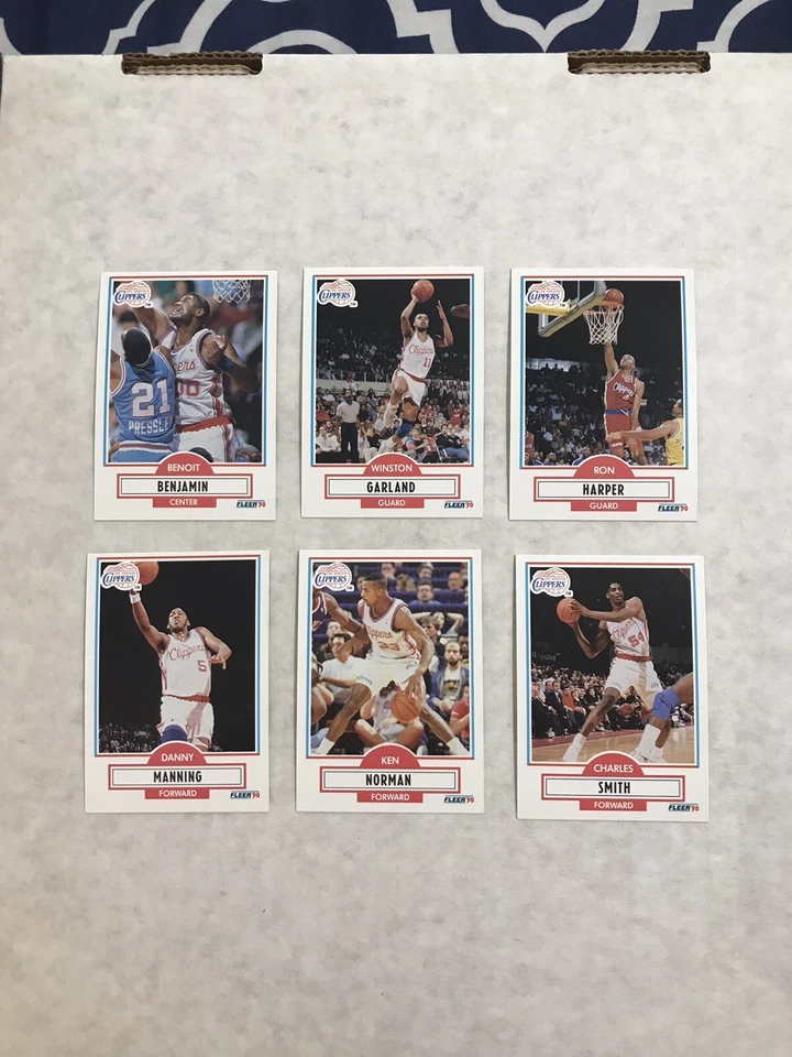 Juego de equipo Fleer Basketball Los Angeles Clippers 1990 Manning (6 cartas) Foto 1 de 1