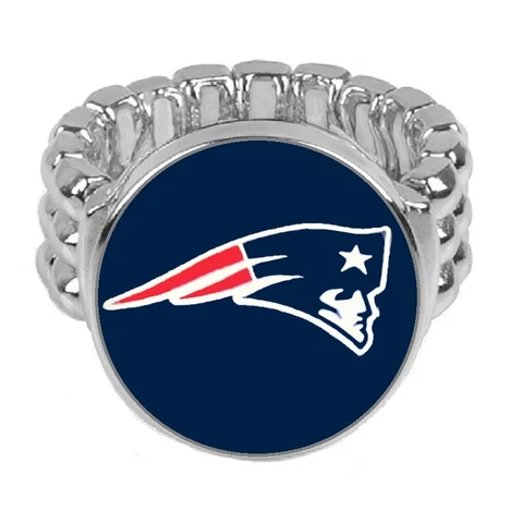 New England Patriots Silver Mens Womens Football Ring Fits All Sizes w Gift P D2 Cover