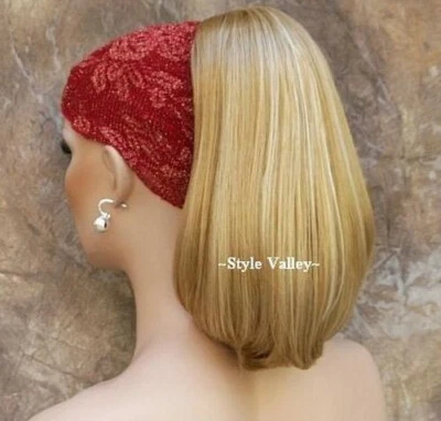 Blonde Mix Ponytail Straight/Wavy Reversible Drawstring Extension Hair Piece - Image 1 of 3