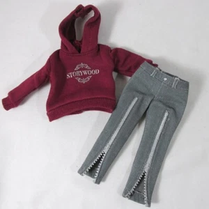 Rainbow High Shadow Scarlet Rose Doll Outfit Hoodie & Gray Denim Pants w Zipper - Picture 1 of 5