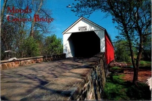 Moods Covered Bridge East Rockhill Pennsylvania 2017 Postcard - Picture 1 of 2
