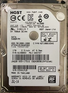 XBOX ONE INTERNAL 1TB HGST HARD DISK DRIVE UPGRADE REPLACEMENT PART SLIM S - Picture 1 of 1