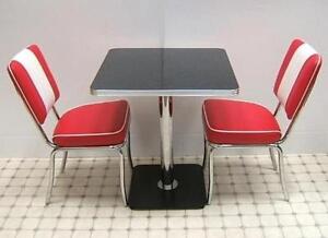 Bel Air Retro Furniture 50s Style Diner Mini Kitchen Table Chair Seating Set