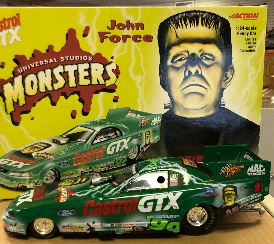Action NHRA John Force 2000 Castrol GTX Frankenstein Mustang Funny Car 1 24