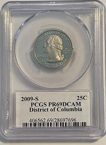 2009 S 25C Clad Quarter District of Columbia Proof PR69 DCAM PCGS - Picture 1 of 2