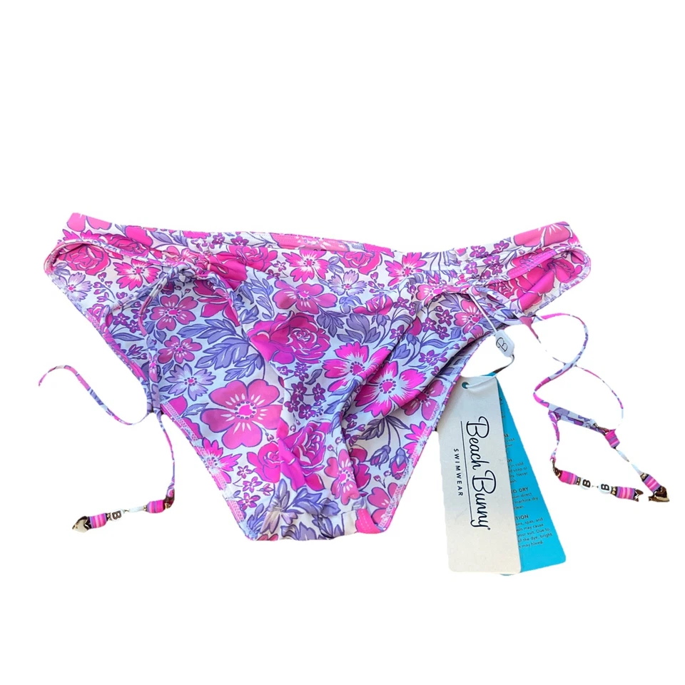 NUEVO Beach Bunny KEONI Rosa Talla Pequeña Floral Fondo Completo Nuevo con Etiquetas Foto 1 de 4