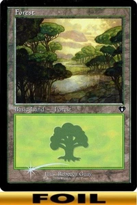 1x - FOREST - #450 - RETRO FOIL - Commander Masters - NM MTG - Picture 1 of 1