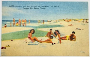 Panama City Beach Florida Vintage 1950er Meer Urlaub Souvenir Postkarte FL - Bild 1 von 4