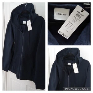 Jack & Jones Navy Full Zip Hoodie Size 2XL (Bnwt) - Picture 1 of 7