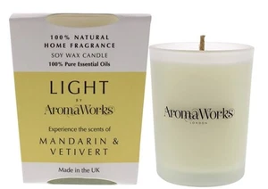 Aromaworks Light Range Mandarin & Vetivert Candle 10cl - Picture 1 of 2