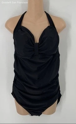 NWT Kimi + Kai Black Halter Neck Maternity One Piece Womens Swimsuit Size Large - Image 1 of 4