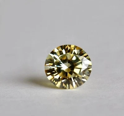 Natural Yellow Color Lab grown loose Diamond 1Ct Round Making VVS1 u857 - Image 1 of 4