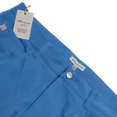 Calça jeans Peter Millar nova com etiquetas 5 bolsos corte tamanho 35 EUA azul sólido 100% poliéster - Imagem 1 de 4