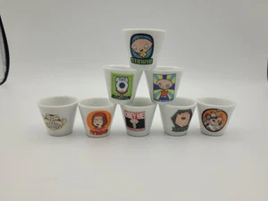 Family Guy Mini Shot Glasses Set Stewie Brian Peter Meg Collectible TV Show - Picture 1 of 8