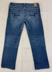 American Eagle Künstler Jeans Damengröße 8 R kurz Stretch blau Denim - Bild 1 von 12