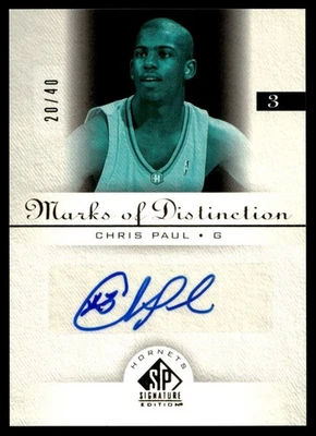 2005-06 SP Signature Marks of Distinction Chris Paul Rookie Auto 20/40 #MD-CP A1 - Image 1 of 2