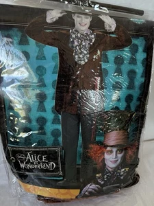 Halloween Disney Costume Mad Hatter Deluxe Alice in Wonderland Men’s Size XL 42 - Picture 1 of 2
