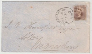 1857 STAFFORDSHIRE - WOLVERHAMPTON LARGER TYPE B SPOON POSTMARK TO WEDNESBURY - Picture 1 of 3
