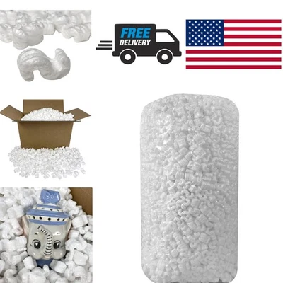 Envío Embalaje Cacahuetes 22.5 Galones Palomitas Blanco Cojín para Protección Foto 1 de 4