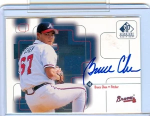 Tarjeta autógrafa 1999 Upper Deck SP Bruce Chen Atlanta Braves - Imagen 1 de 1