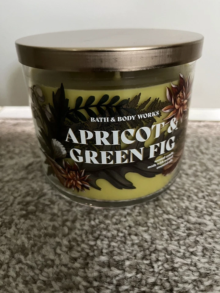Bath and & Body Works White Barn Apricot And  Green Fig 3-Wick Candle 14.5 oz. - Image 1 of 1