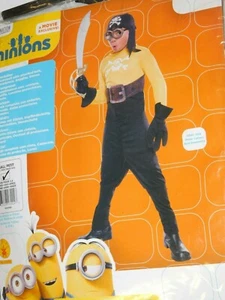 Minions Pirate Halloween Costume Child Sz 4 5 6 Small Despicable Me - Picture 1 of 9