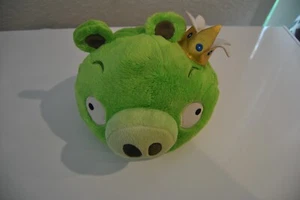 Angry Birds King Pig size 10" Plush Toy Green in color with Crown on it's head - Picture 1 of 12