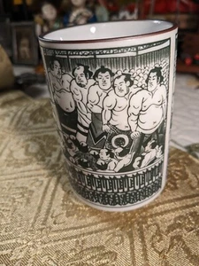 Japanische Sumo Ringer Teetasse Chawan Made In Japan NEU 3 Szenen  - Bild 1 von 11