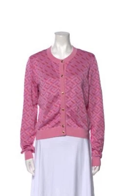 Versace Printed Crew Neck Sweater Pink IT46 / US10 - Image 1 of 4