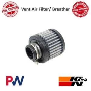 K&N Clamp On Black Rubber Base Crankcase Vent Filter 1-1/4 in Flange ID 3 in OD - Picture 1 of 9