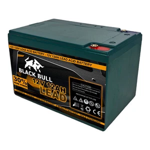 Blackbull pro 12V 12AH Akku Zyklenfest XXL BleiGelAkku Bleiakku WSD POWERGREEN - Afbeelding 1 van 3