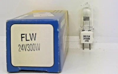 FLW 24 Volt 300 Watt  T-4 GY6.35 Base AV/Photo Eiko 03480  Lamp - Image 1 of 4