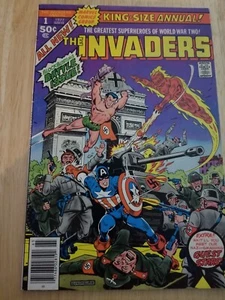 INVADERS KING-SIZE ANNUAL 1 MARVEL 1977 - Picture 1 of 2
