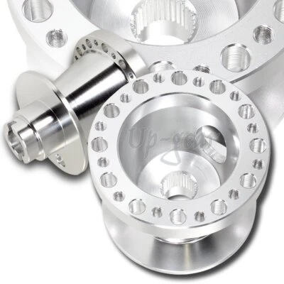 Adaptador de cubo de 6 orificios para volante de aluminio plateado Honda Civic 1992-1995 Foto 1 de 3