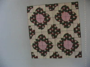 Four Pillow Panel,24" X 26","Drunkards Path Brown" - Picture 1 of 1